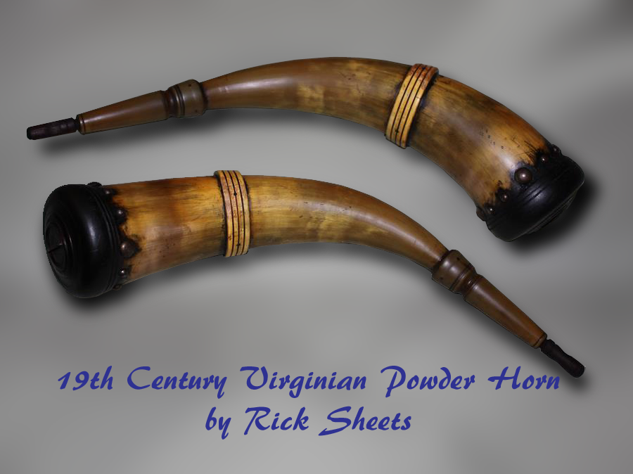 19th Century Virginia Powder Horn
